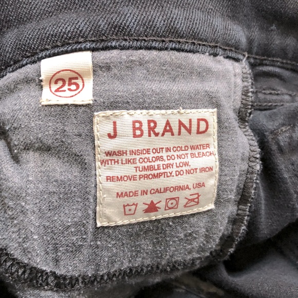 J Brand 9612 Noir Black Skinny Zip Ankle Jeans 25 - Picture 13 of 13